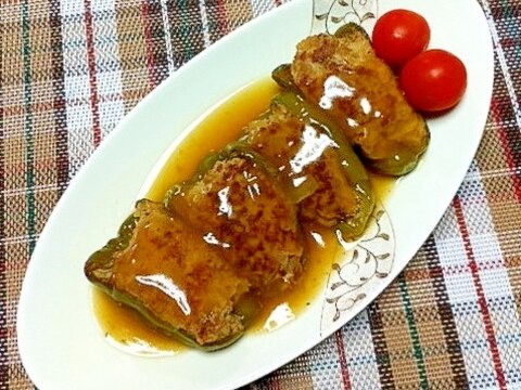 煮込んで柔らか♪ピーマンの肉詰め☆